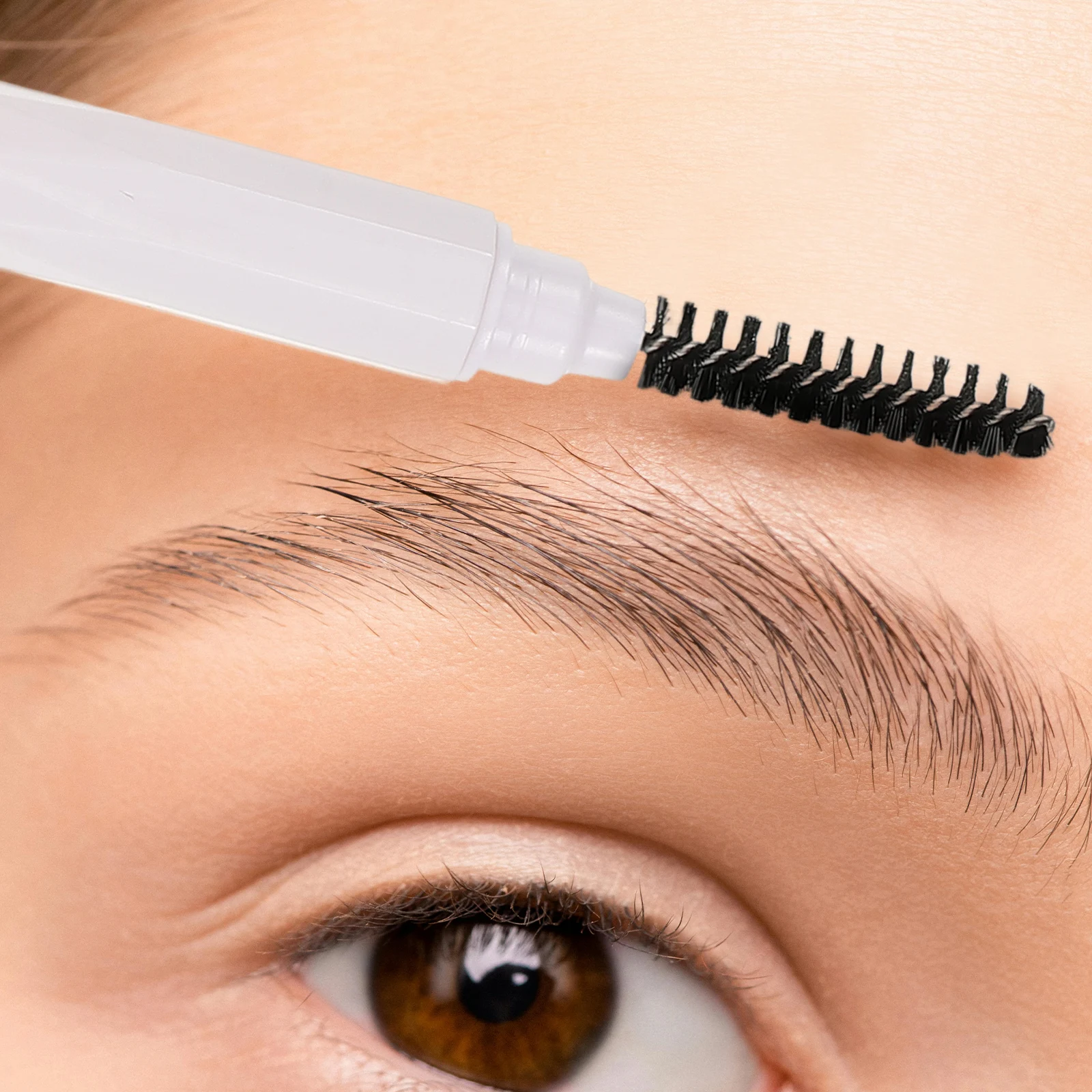 

Dual Eyebrow Comb Brush Tool Soft Bristles Eyelash Styling Brown Gel Mascara 2in1 Makeup Spiral Brow Lashes Grooming Fine Tooth