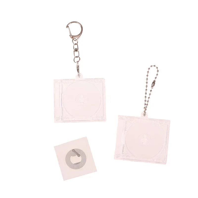 1 PCS Blank Album Mini CD Case Key Chain For DIY Backpack Hanging Decor Keychain Pendant