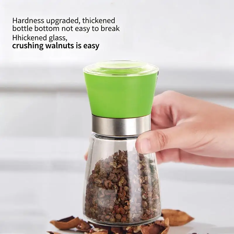 ~Manual Salt Pepper Grinder Coffee Grinde Pulverizer Powder Machine Steel Spice Grinder Salt Shaker Kitchen Mills Accessories