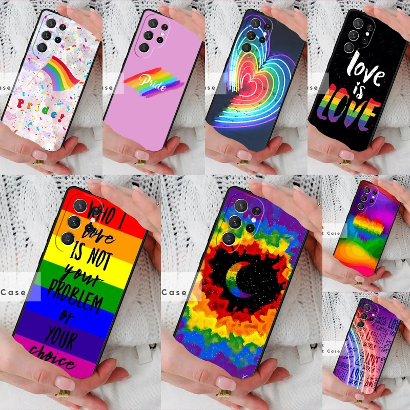 Gay Lesbian LGBT Rainbow Pride Phone Cover Case for Samsung Galaxy S26 Ultra S20 FE Note 10 S24 S23 S21 S25 Plus S22