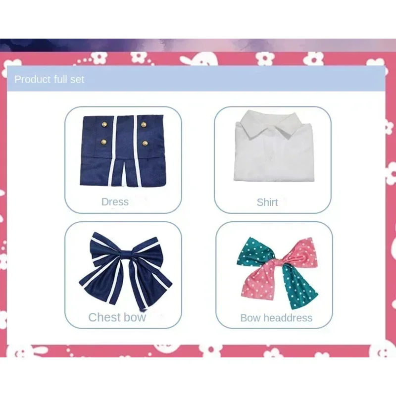 CyAnime زومبي لاند زومبي لاند ساغا ميناموتو ساكورا تأثيري حلي شعر مستعار لطيف لوليتا فستان زي مدرسي هالوين لعب الأدوار سوي #6