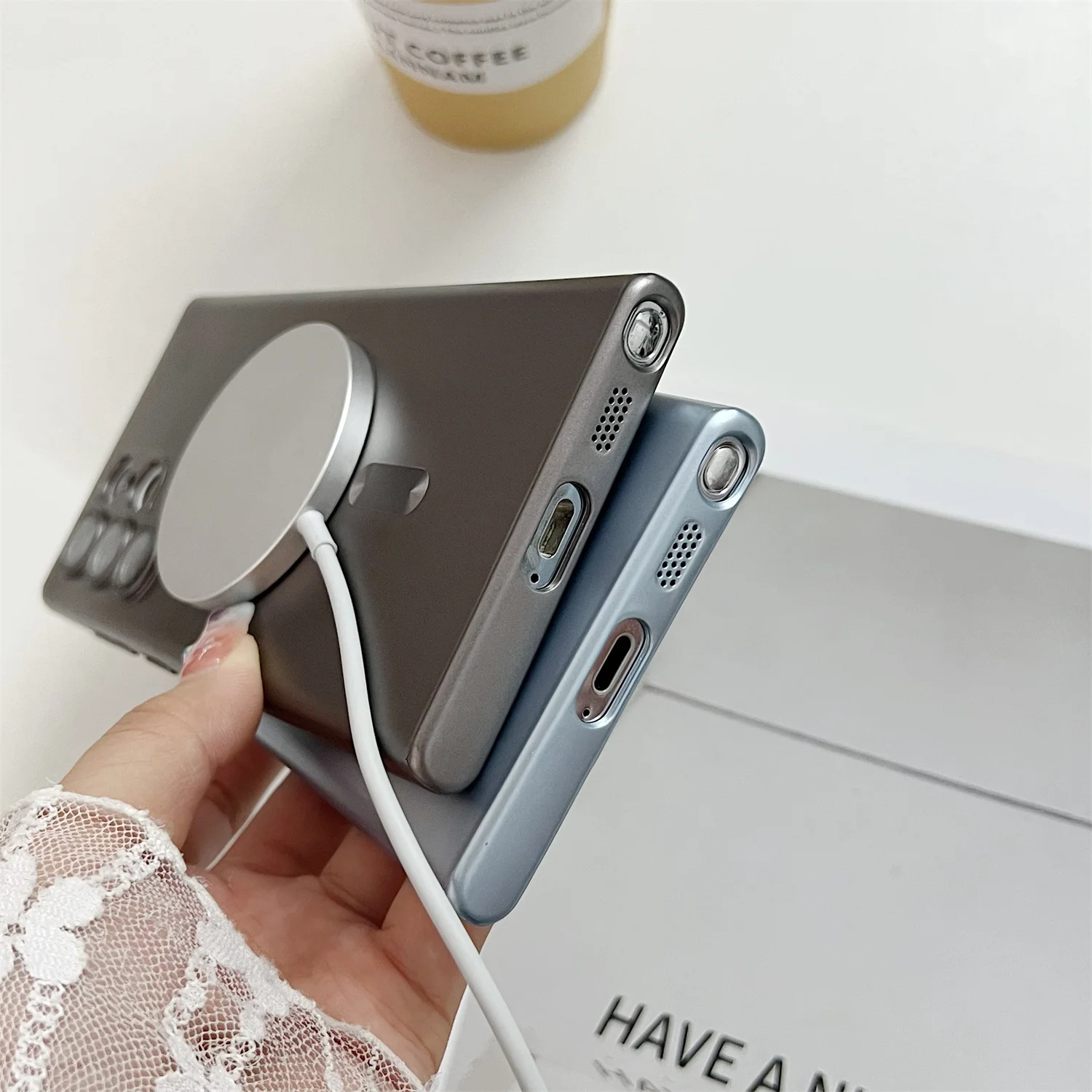 Роскошный чехол Magsafe с магнитной беспроводной зарядкой для телефона Samsung S24 Ultra S23 S22 S21 S25 Ultra Note 20 Ultra Plus Bumper Cover