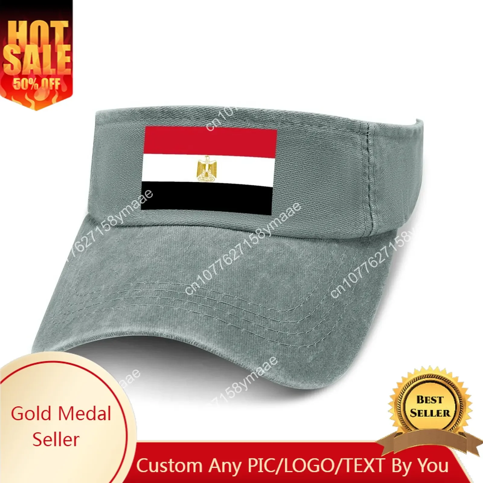 

Egypt Flag Sun Visor Leaky Top Cowboy Hats Mens Womens Customize Cap Sports Baseball Tennis Golf Caps Empty Open Top Hat Pyramid