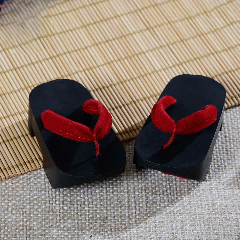 Zapatos de muñeca BJD adecuados para el tamaño 1/4, zapatillas de moda con flores rojas grandes, Sandalias de tacón alto 1/4, accesorios para muñecas