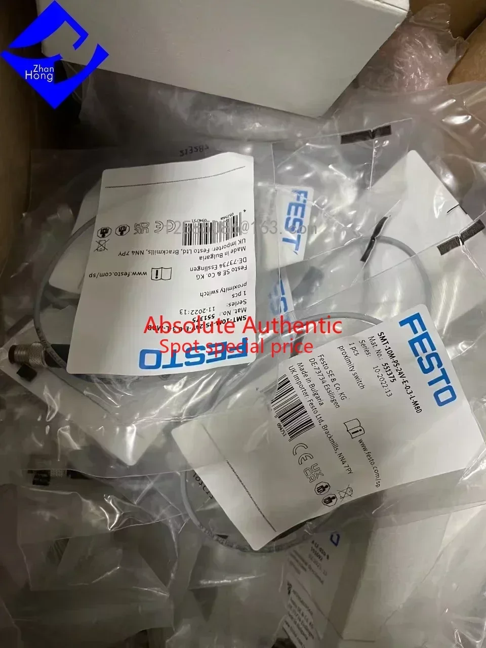 FESTO 5 piezas originales y genuinos 551375   Sensor de proximidad SMT-10M-PS-24V-E-0.3-L-M8D, disponible en todas las series, precio negociable