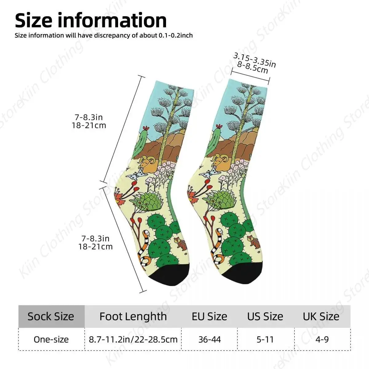 Arizona Desert Museum Socks Harajuku Sweat Absorbing Stockings All Season Long Socks Accessories for Unisex Christmas Gifts