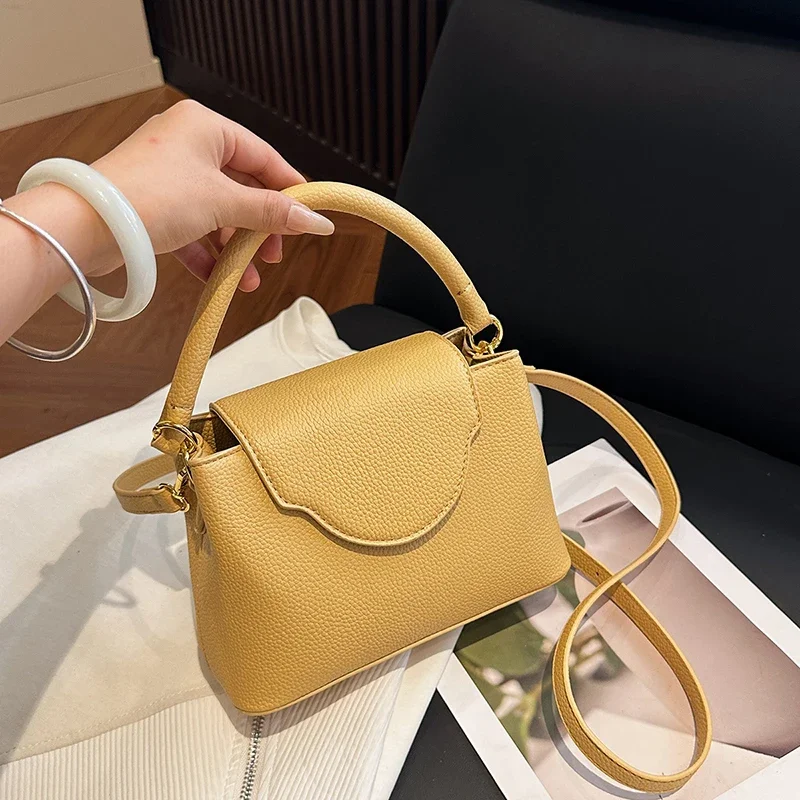 Elegant Shoulder Bag For Ladies, Designer Leather Handbag Classic Messenger Style Luxury Brand Women Accessory