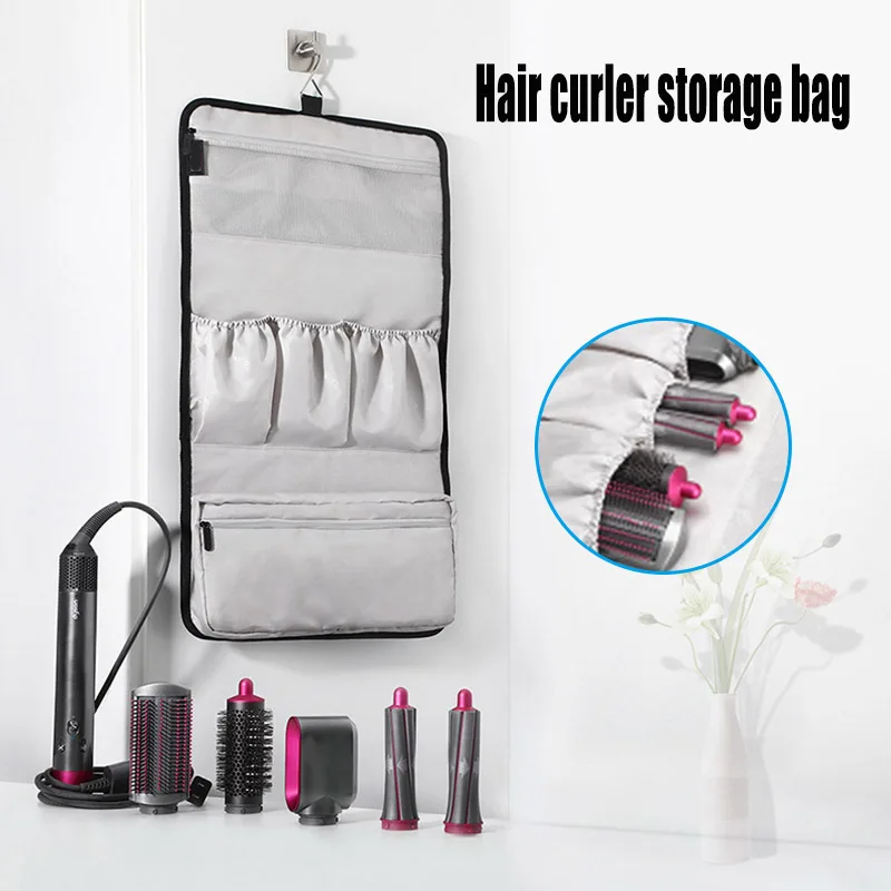 Newly Storage Bag Compatible For Dyson Airwrap Styler Accessories Holder Durable Multiple Pouches With Hook Hanger Home Storage