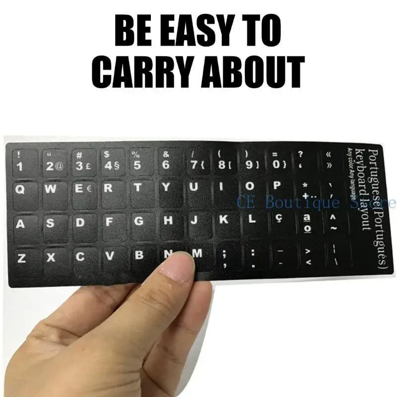 652f 2pcs Portugis Stiker Keyboard Set Keyboard Kulit Penggantian Latar Belakang Matte