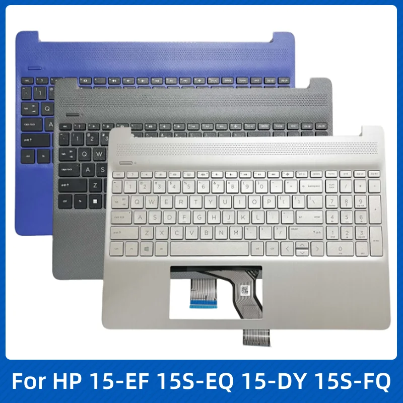 NEW For HP 15-EF 15S-EQ 15-DY 15S-FQ Laptop Original With Backlit US Keyboard Palmrest Upper Cover Top Case L63578-001 L63579-01