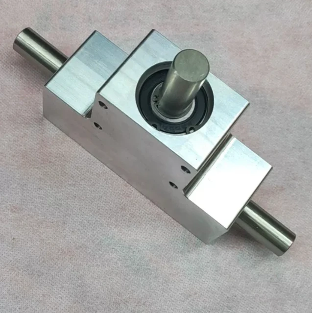 1:1 Ratio 90° Spiral Bevel Gear Box Single & Dual 15mm Output Shaft Corner Transmission Gear Reducer