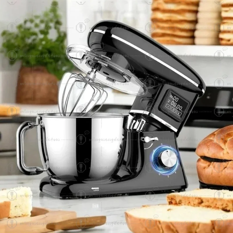 220V Electric Stand Mixer Automatic Timing Dough Mixer for Home & Commercial Use