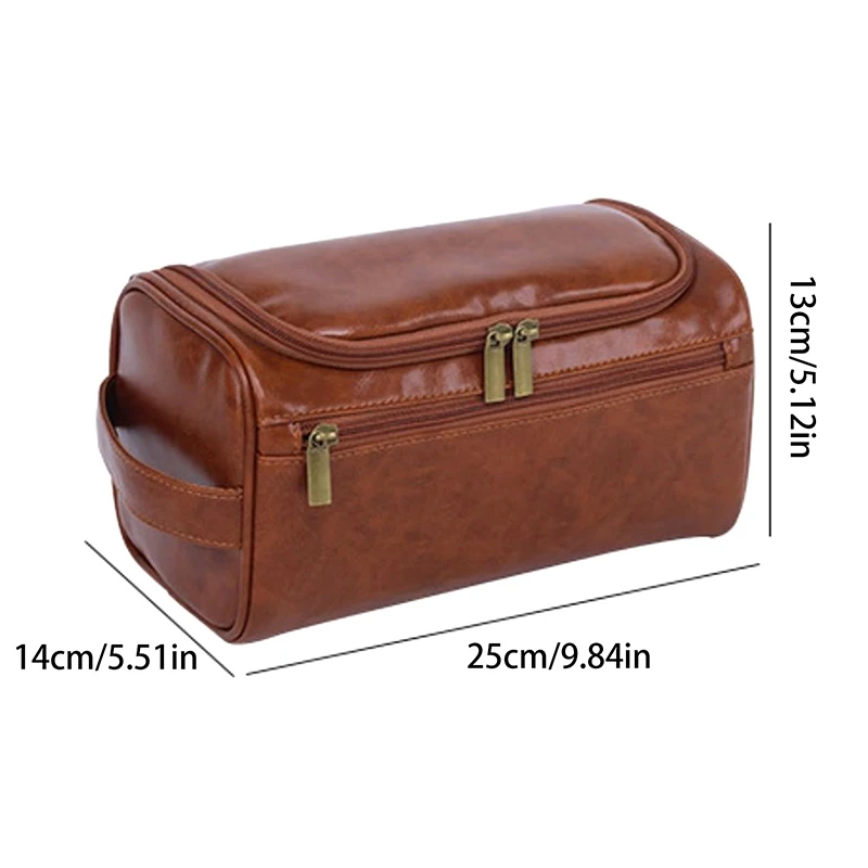 Men Vintage Luxury Toiletry Bag Travel Necessary Business Cosmetic Makeup Cases Male Hanging Storage Organizer Wash Bags