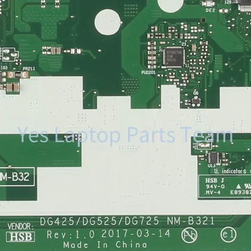 DG425/DG525/DG725 NM-B321 Para Lenovo Ideapad 320-15AST 330-15AST 320-17AST Laptop Mainboard E2 A4 A6 A9 Motherboard Notebook