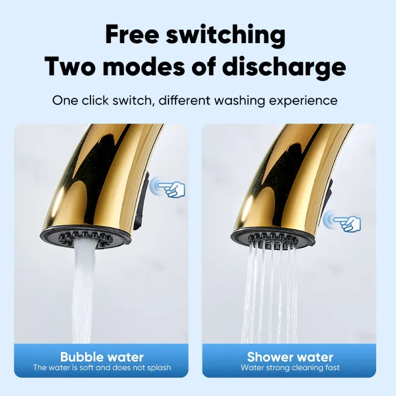 

Смеситель для кухни, бытовая раковина, таз для мытья посуды, выдвижной смеситель, полностью медный смеситель для горячей и холодной воды, выдвижной смеситель для кухни