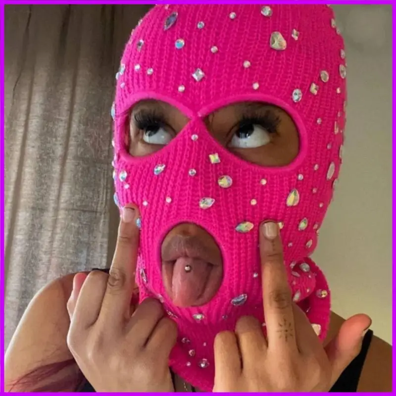 

Шляпа с капюшоном из стразы, утолщенная шапка с капюшоном для холодной погоды, изолированная на открытом воздухе для катания на