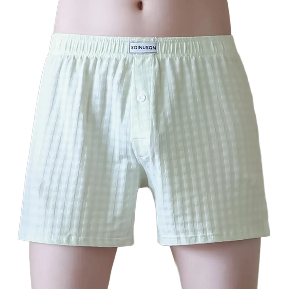 

Daily Use Breathable Trunks Comfortable Underwear Breathable Plaid Trunk For Men Comfortable Brand New Condition