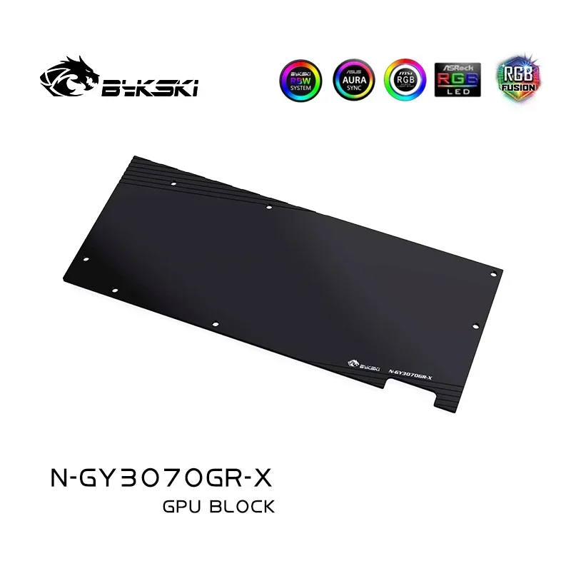 Bykski GPU Bloc D'eau Pour GALAXY Geforce RTX 3070 /3060 Ti GAMER OC Cartes Graphique, VGA Refroidisseur 5V/ARVB 12V MO SYNCHRONISATION N-GY3070GR-X