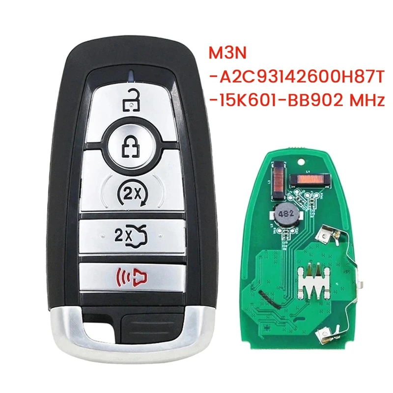 

Car Smart Prox Remote Key Fob For Ford Edge Fusion Expedition Explorer Mustang 2017-2020 M3N-A2C93142600 ID49 902Mhz