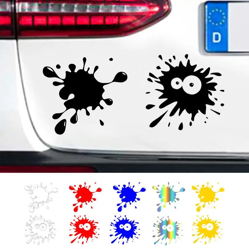 Paint Splatter Car Sticker Paint Splatter Car Window Sticker Reflective Car Window Sticker Automotive Car Decals Waterproof &