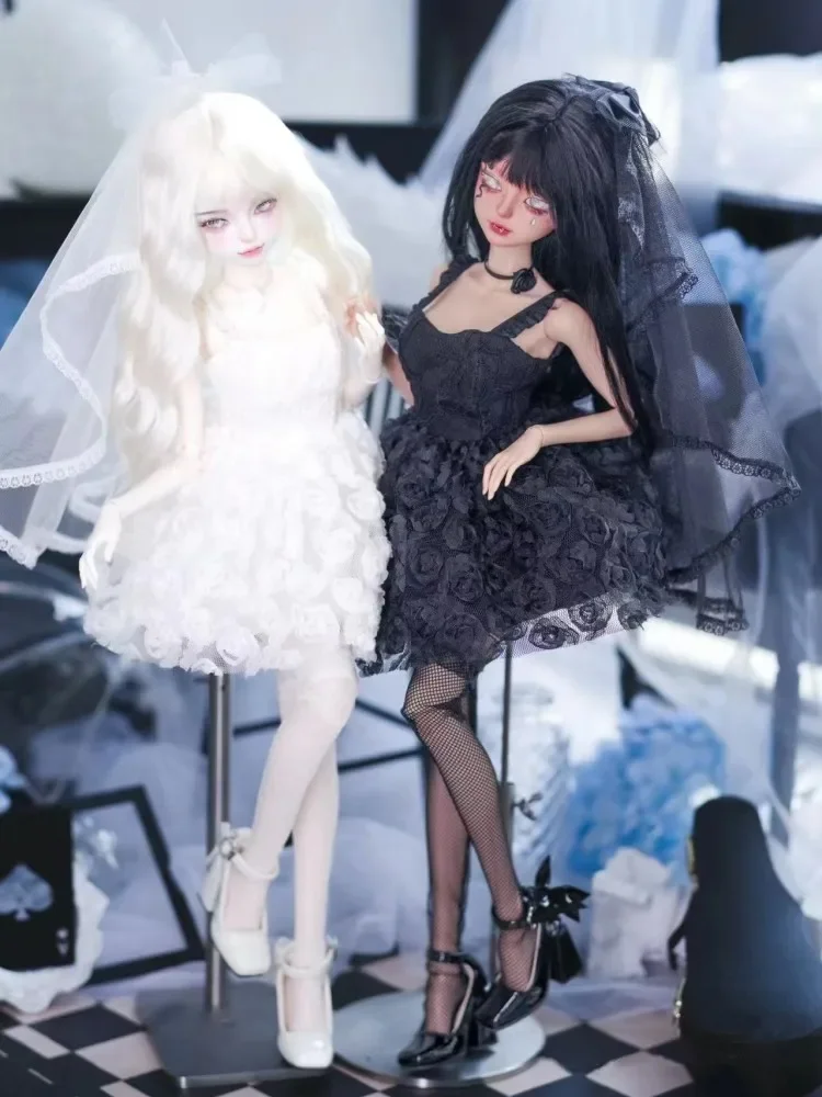 

Новое поступление, одежда для кукол BJD для кукол 1/4, свадебное платье, черно-белая юбка, аксессуары для одежды для кукол (без кукол)