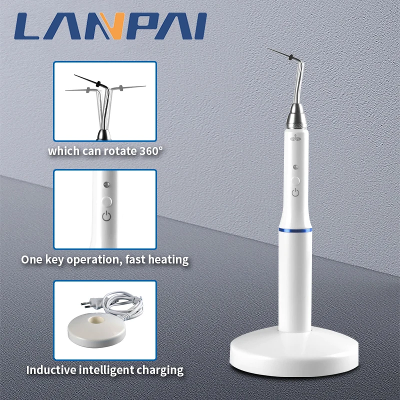 Lanpai Dental Gutta Percha Heated pen Endo Obturation System With 2 Tips Hot Melt Filling  Endodontics Dentistry