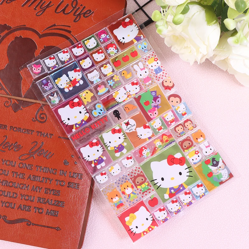 Cartoon Hello Kitty Sticker Kawaii Anime Cute Cup Phone Case Storage Box Decorate Stickers Girls Gifts