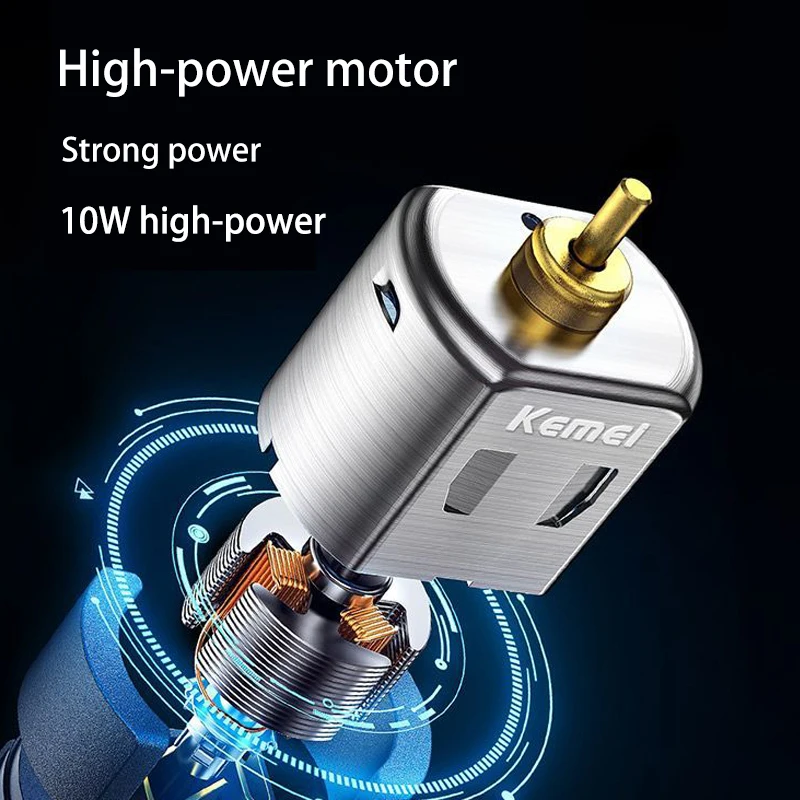 KEMEI Professional Electric Hair Trimmer for Men, Cordless Beard and Hair Clipper, Hair Cutter Machine, Rechargeable Set,Km-1757