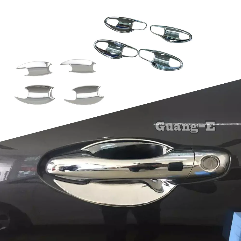 

For Kia Sorento L 2015 2016 2017 2018 Car Body Styling Armrest Handrail Trim ABS Chrome Outside Door Bowl Stick Lamp Frame Panel