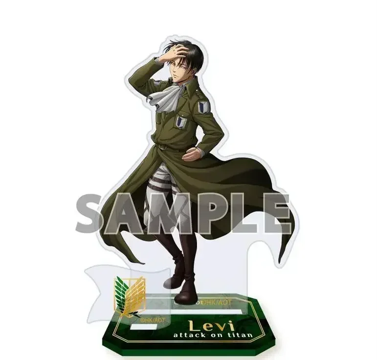 Anime Erwin Eren Levi figurka lalka akrylowy stojak Model płyta Cosplay zabawka na prezent