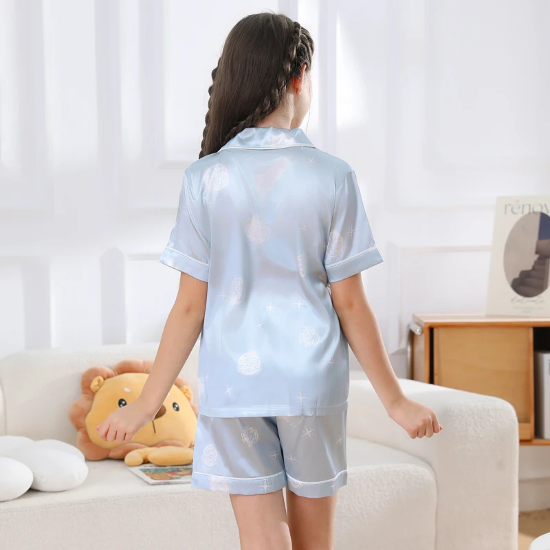 Pajamas for children Set Spring and Autumn Cartoon Pattern Short sleeved Summer Comfortable children\'s sleepwear loungewear