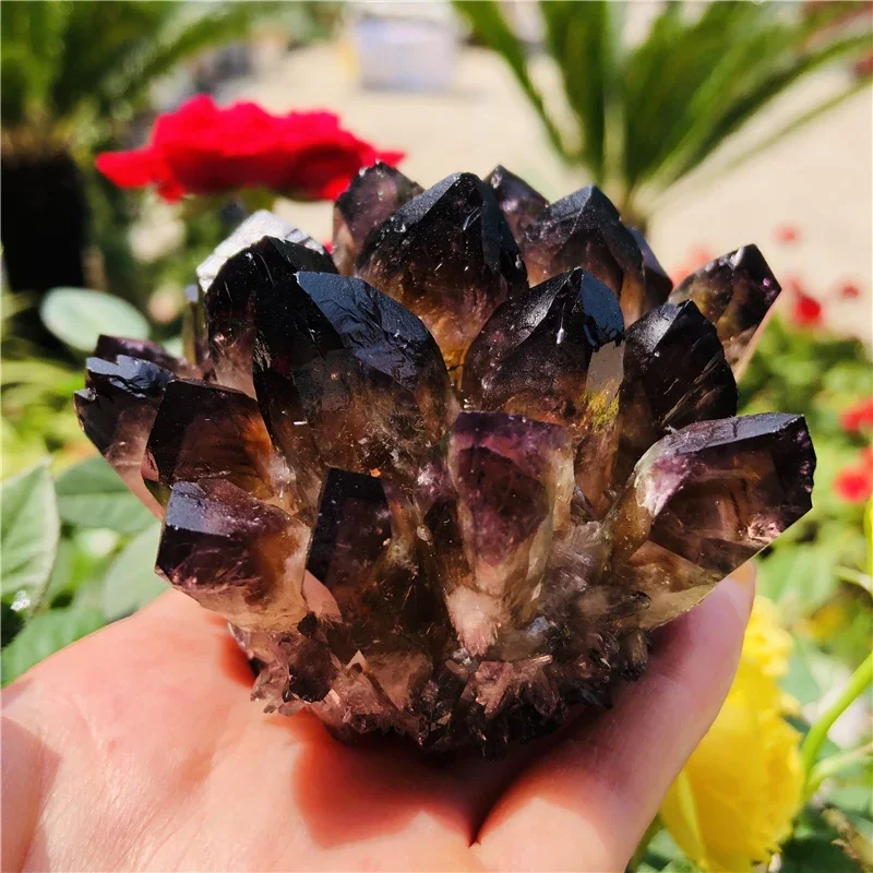 Natural Citrine Crystal Cluster Yellow Quartz Cluster Healing Yellow Raw Stones mineral Specimen Home Decoration