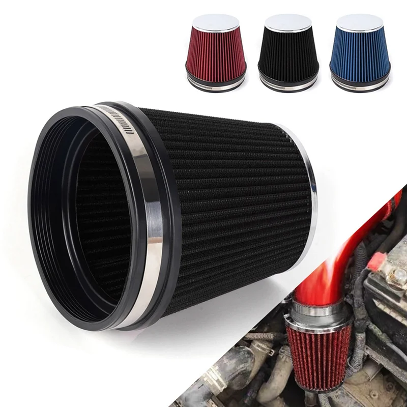 Superior-Car Universal 6 Inch High Flow Intake Air Filter Car Engine Air Inlet 152Mm Mushroom Style Car Modified Filter Parts