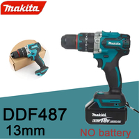 MAKITA 18V lithium electric rechargeable hand drill 13mm DDF487RTJX without charge
