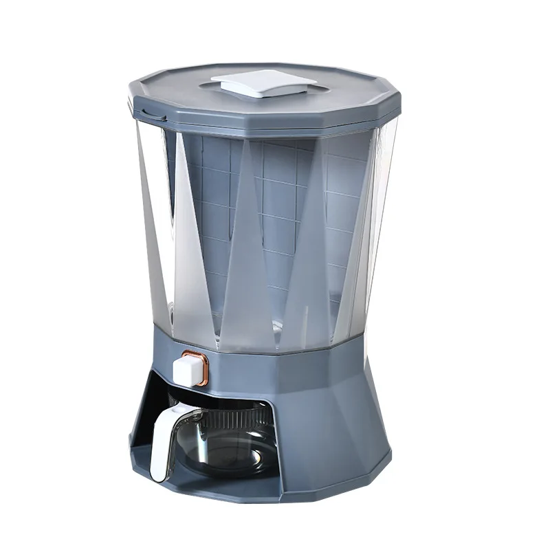 Kitchen classification Rotating rice bucket, grain grid, moisture-proof and insect-proof plastic rice storage bucket