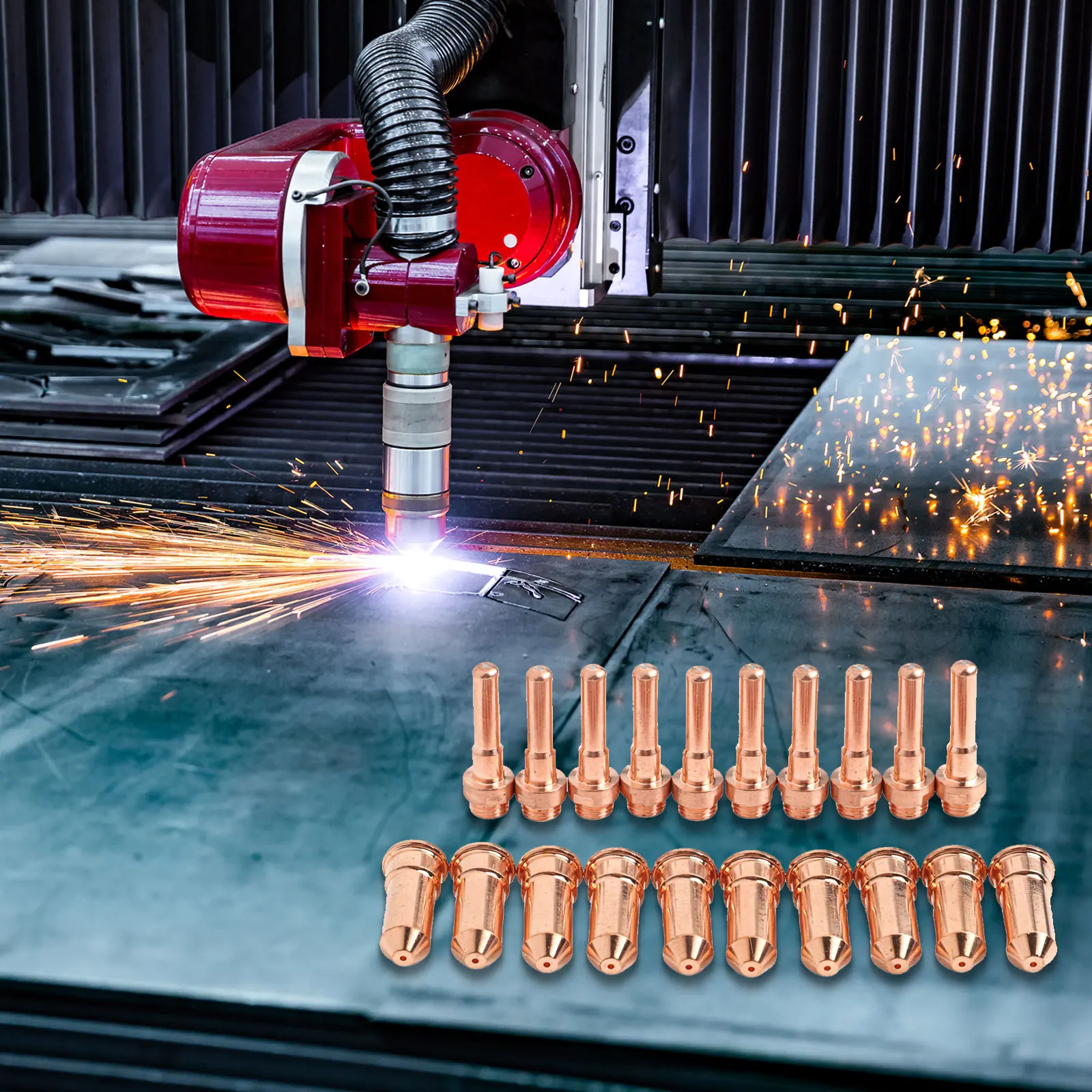 20 Count for plasma for torch Electrode Tips CB70 70A for Eastwood & For Versa Cut 60A Copper Construction 1 2mm Opening