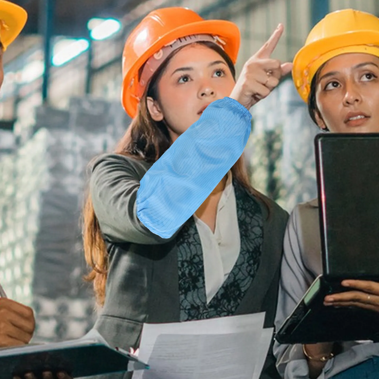 

2Pcs Anti Static Oversleeves Reusable Oilproof Protective Arm Sleeves for Cleanroom Workshop Employees