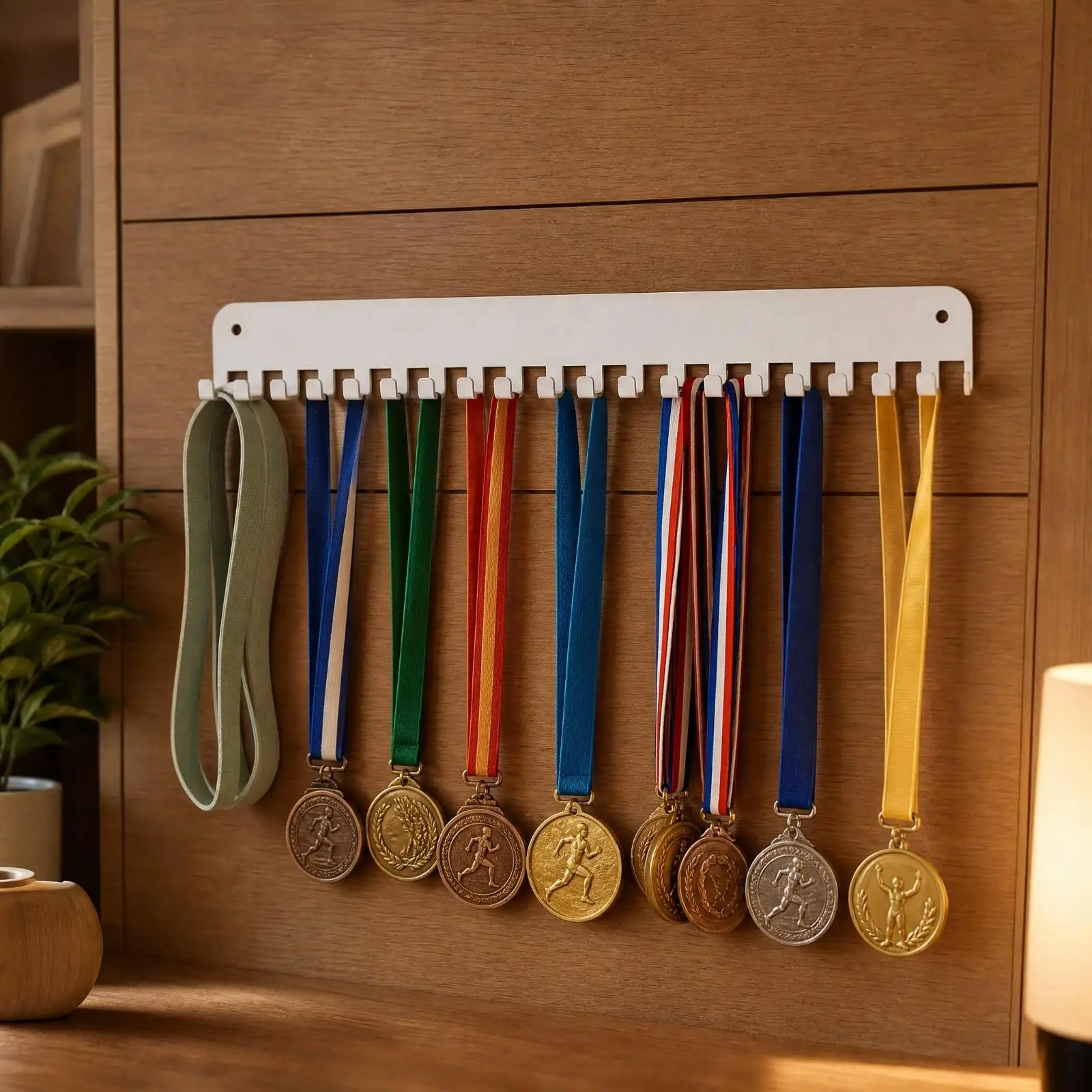 Metal Wall Key Hook Hanger Rack for Keys Coats and Bags Space Saving Storage Solution