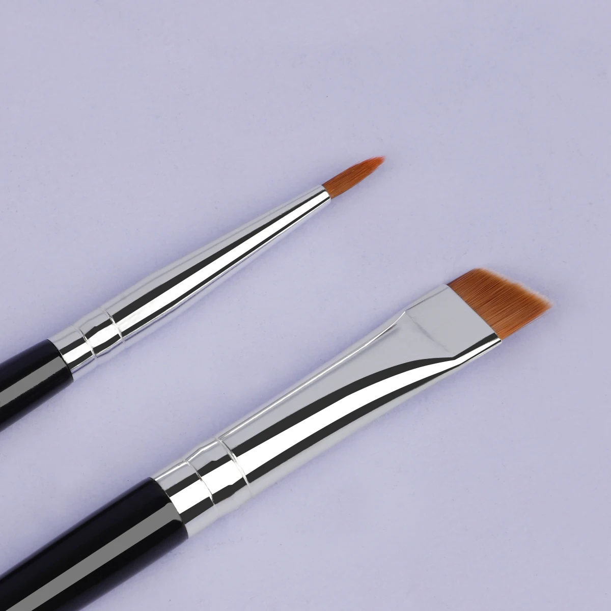 3-delige oogmake-upborstel ultrafijne eyelinerborstelset, inclusief rechte, schuine, gebogen punt, geschikt voor make-up