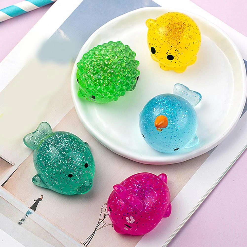 Big Spongy Squishy Mochi Fidget Toys Kawaii Animal Toys Ball Antistress Stress Sensory Squeeze