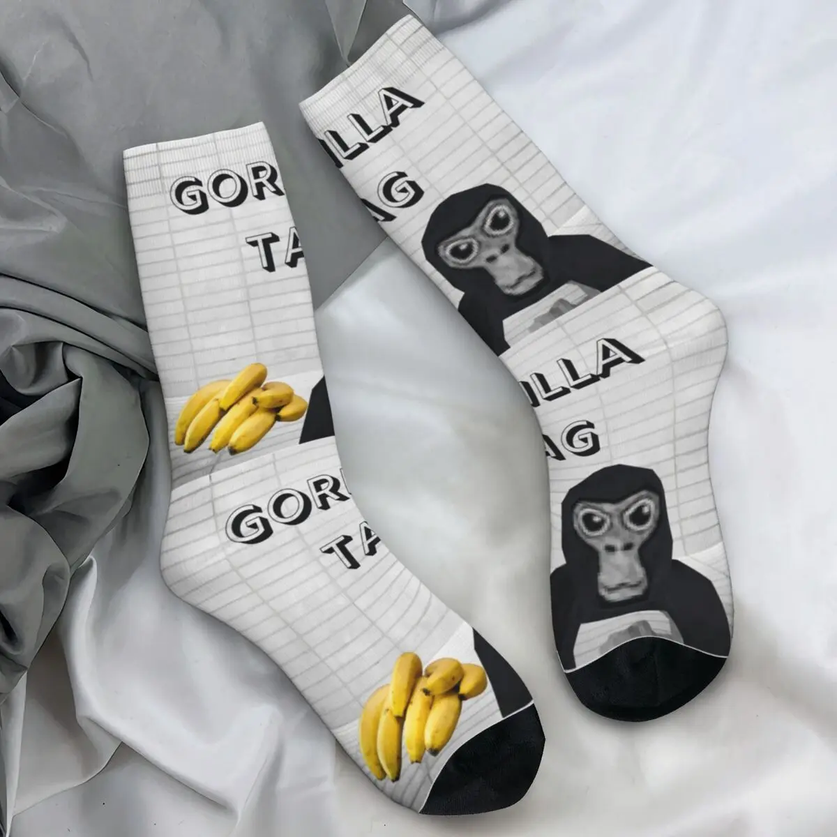 Gorilla Tag Bananas Socks Spring Stockings Fashion Adults Men Soft Breathable Socks Graphic Running Non Slip Socks