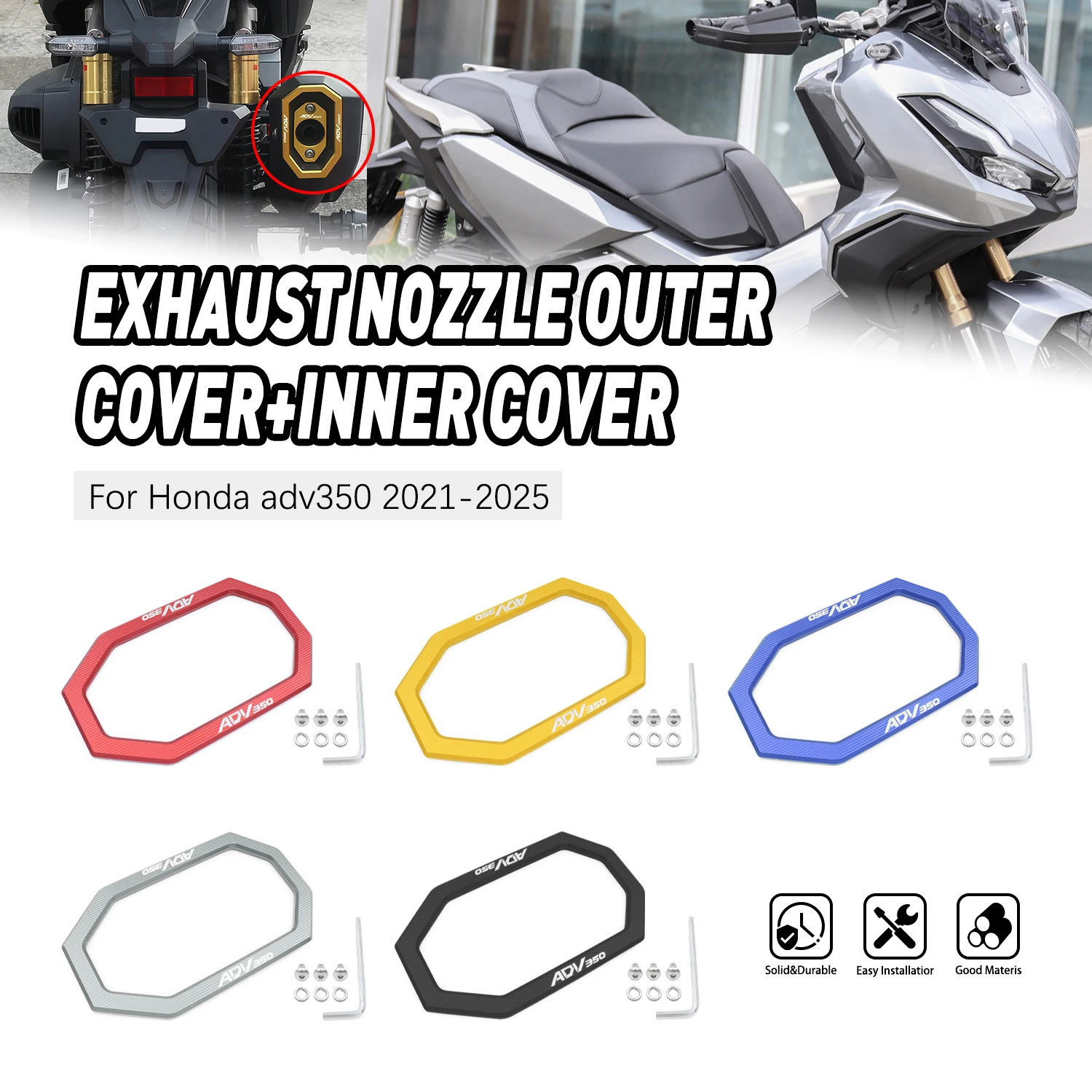 

Replacement Parts Exhaust side cover Protective Cover For HONDA ADV350 ADV 350 2021 2022 2023 2024 2025 Motorcycle Parts