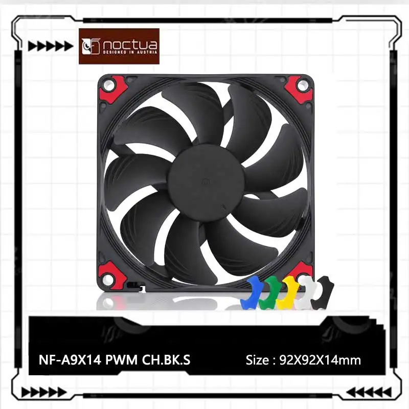 

Noctua NF-A9x14 PWM Chromax.Black.Swap Ultrathin 92x92x14mm 92mm Radiator Fan For Computer Case CPU Cooler Cooling
