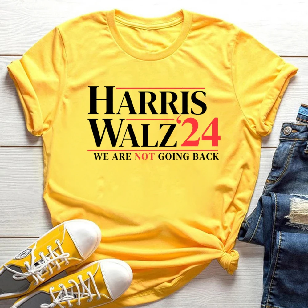 Harris Walz 2024 Shirt Kamala Tim Walz T-shirt Vote Blue US Election Tee Womens Power Voting Shirts Retro Kamala Harris 2024 Top