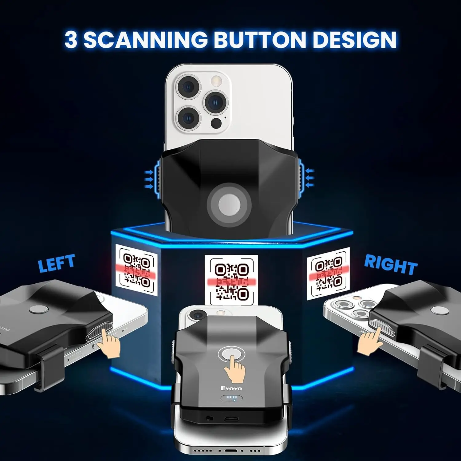 

Eyoyo Bluetooth-индикатор уровня 2D-сканер QR-кода для управления розничным складом — компактный размер