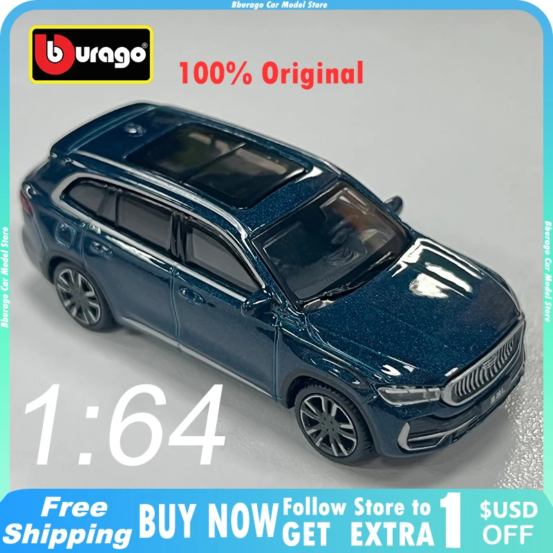 

Bburago 1:64 Lynk & Co FY11 06 Car Alloy Domestic New Energy Vehicle Diecast Car Model Gilly Collection Ornaments Toys Luxury