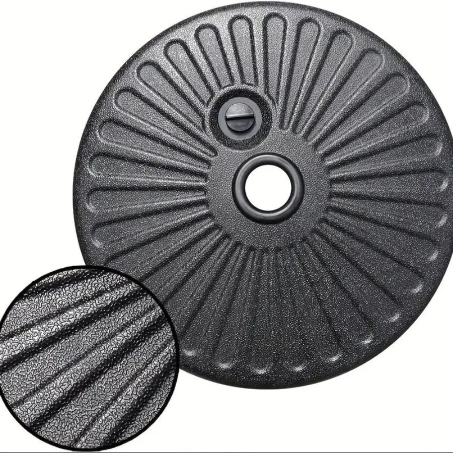 

50LBs Round Umbrella Base Water Filled Steel Umbrella Stand Heavy Duty Filled Umbrella Base Stand for Outdoor Patio Garden Lawn