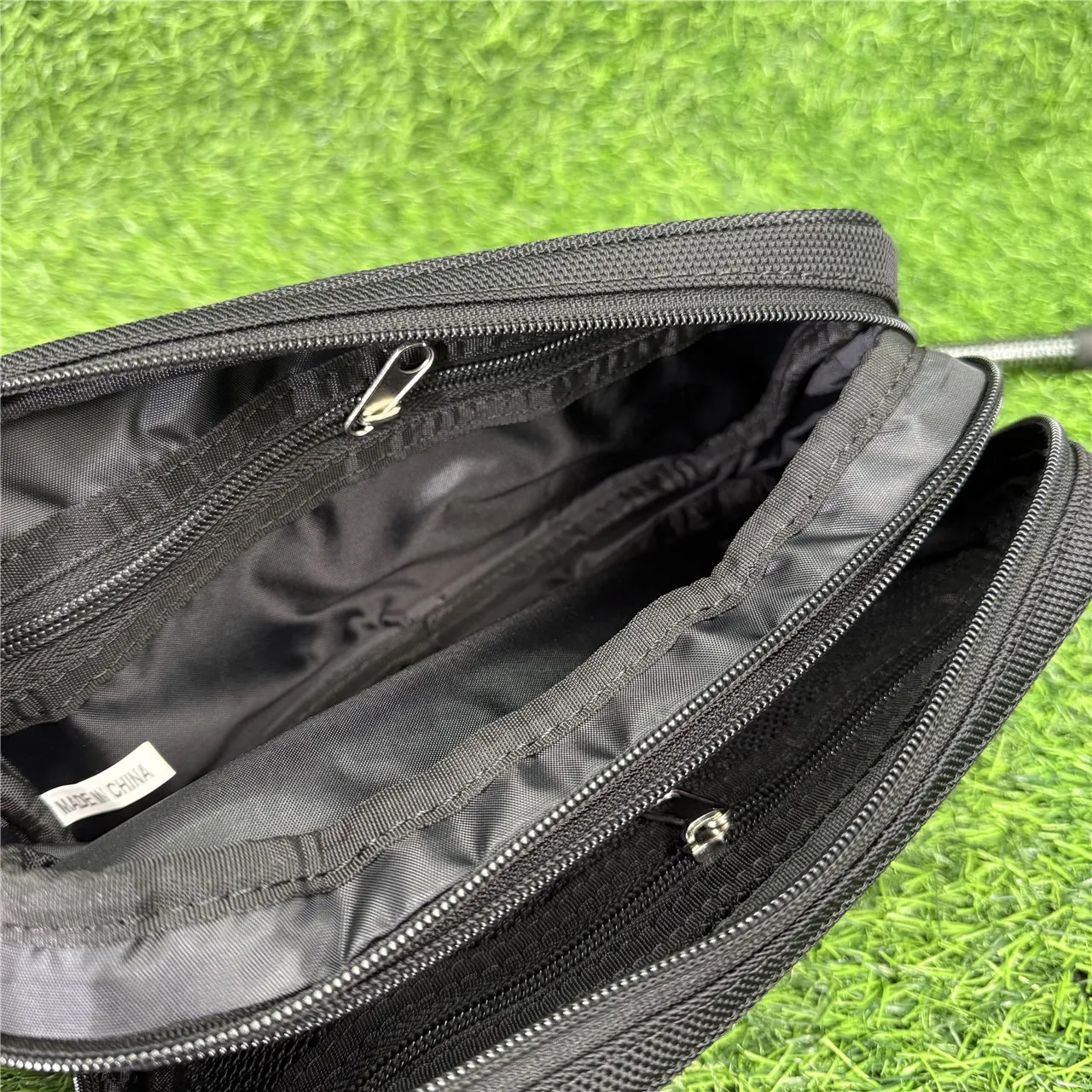 Golf Hand Bag, Double-Layer Canvas Organizer with Scratch-Resistant Base, Durable Sports Tote