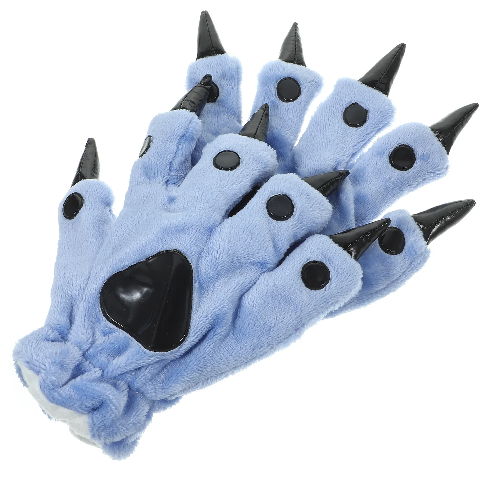 Gants de noël à griffes de dinosaure, 1 paire, gants chauds et épais avec paume d'animaux pour jeu de rôle, accessoire de fête d'hiver, équipement d'équitation