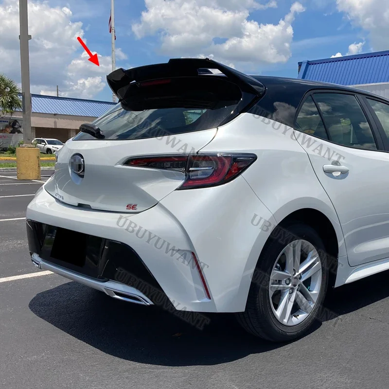 For Toyota Corolla Hatchback 2019 2020 2021 2022 High Quality ABS Plastic Rear Wing Roof Rear Box Decorated Spoiler